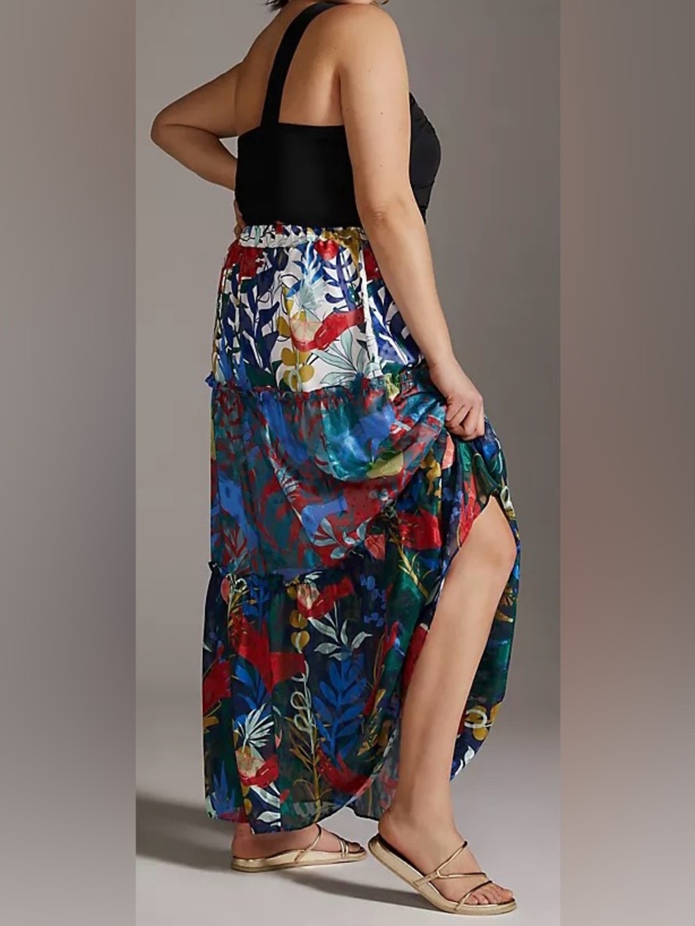 Hutch Floral Printed Maxi Tiered Skirt, Size 2X, NWOT.